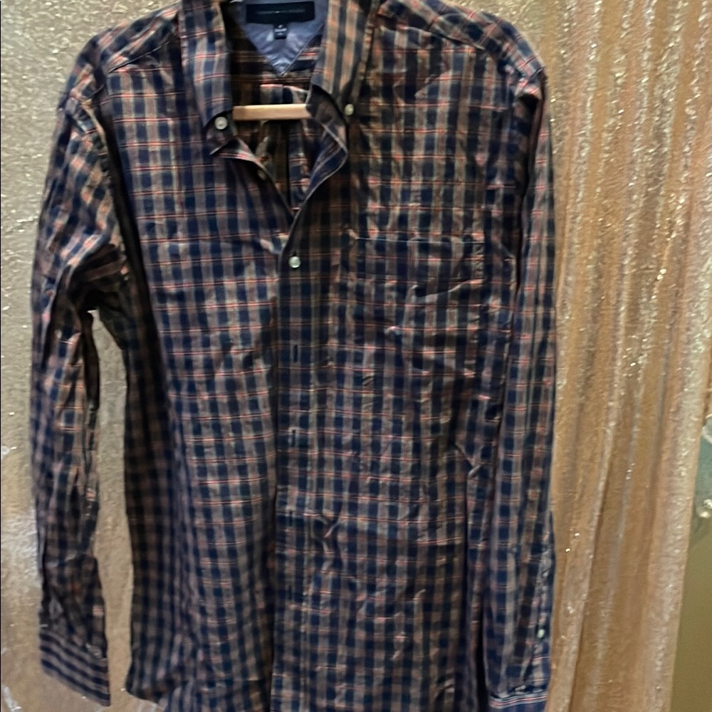 TOMMY HILFIGER Men's Plaid Button-Up Shirt